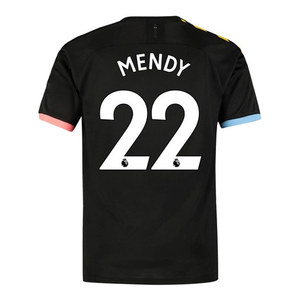 Camiseta Manchester City NO.22 Mendy Segunda equipación 2019-2020 Negro